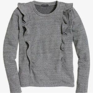 J. Crew Mercantile Ruffle Trim Crewneck Sweatshirt Sweater - Size XS